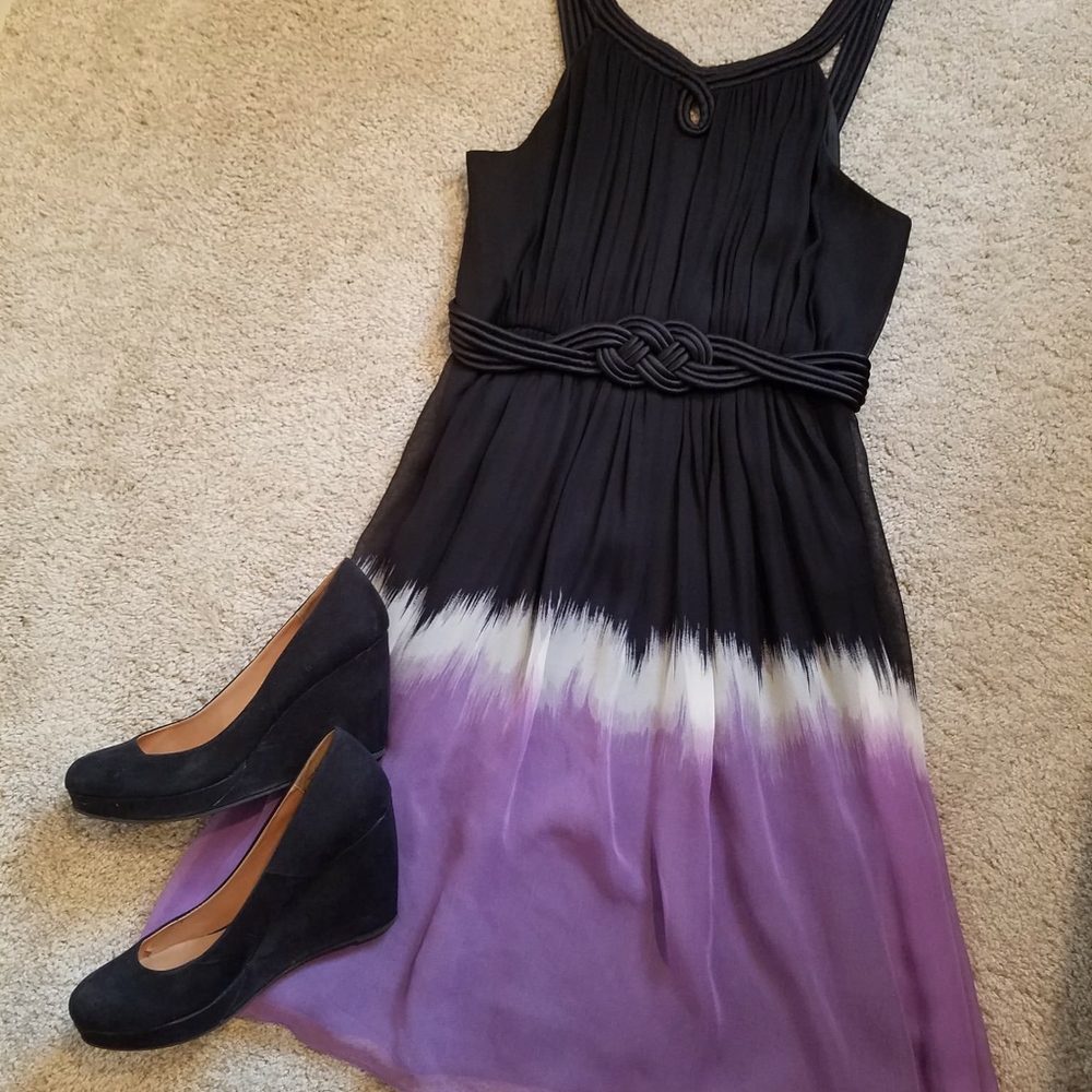 Ninewest black and purple dress